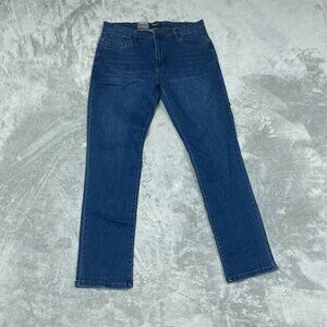 Kenneth Cole Straight Fit Stretch Denim Jeans Blue Size 36x34 6937